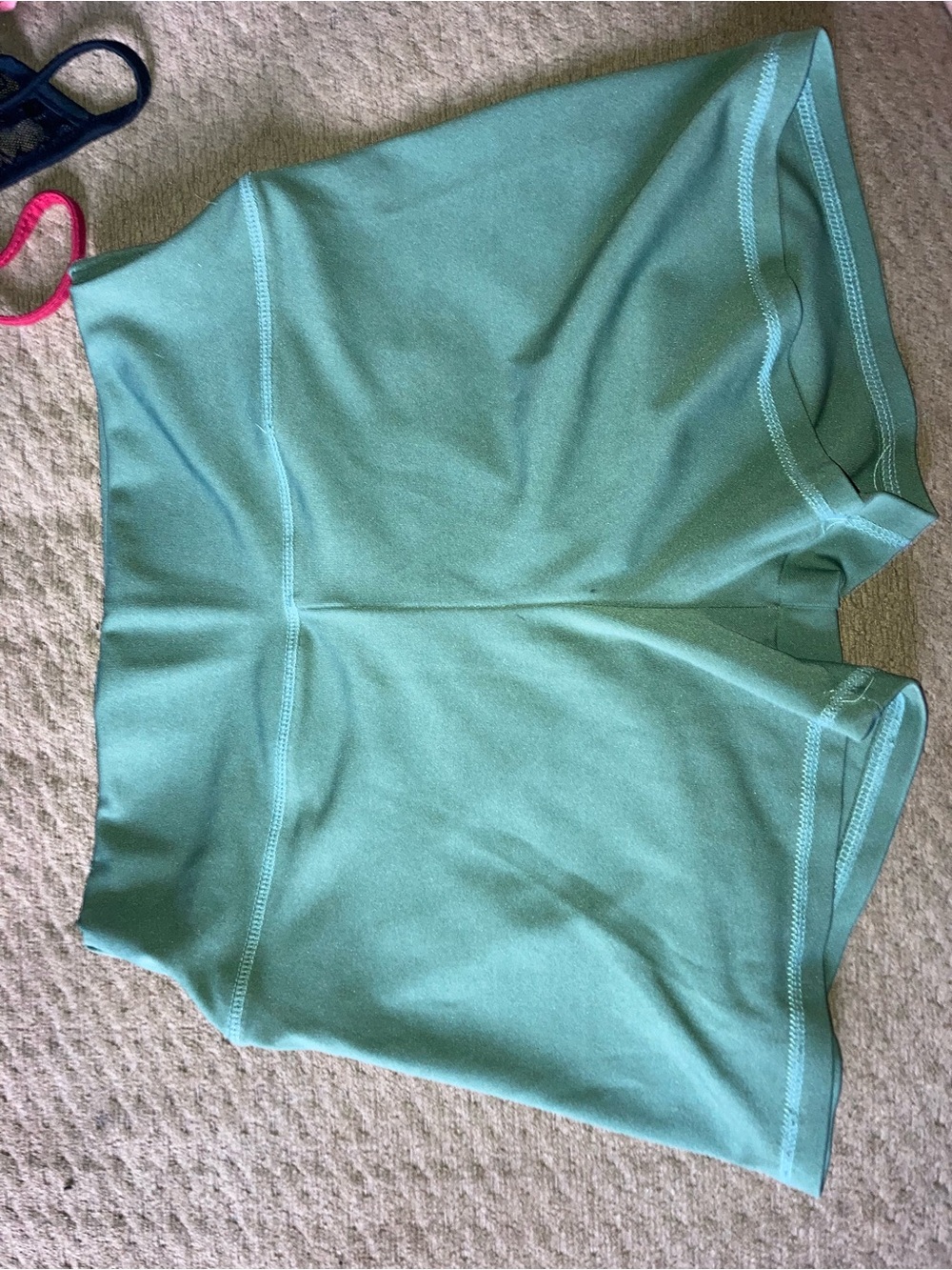 Mint Green Women's Athletic Shorts with High Waist